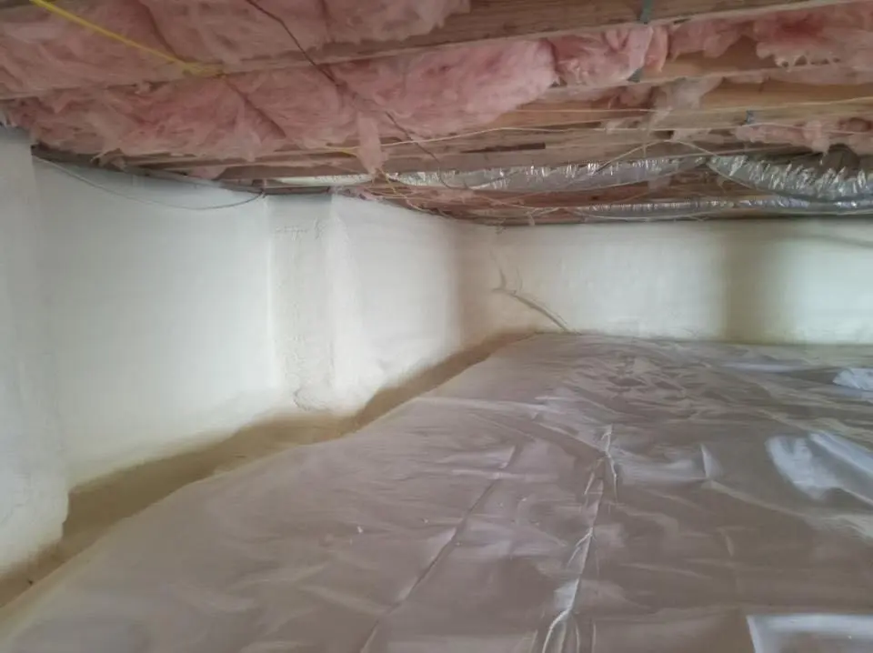 Crawl space encapsulation with closed-cell spray foam for Spray Foam Roofing in Iona